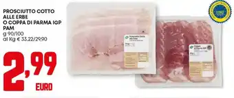 Pam Prosciutto cotto alle erbe o coppa di parma igp PAM offerta