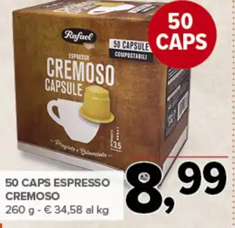 Todis 50 caps espresso cremoso Rafael offerta