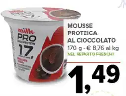 Todis milk PRO Mousse proteica al cioccolato offerta