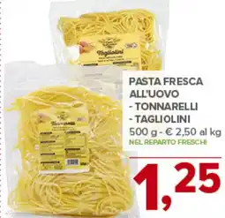 Todis Pasta fresca all'uovo -tonnarelli offerta