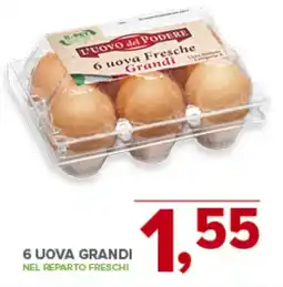 Todis 6 uova grandi offerta