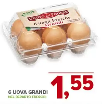 Todis 6 uova grandi offerta