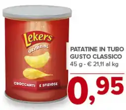 Todis Lekers Patatine in tubo gusto classico offerta