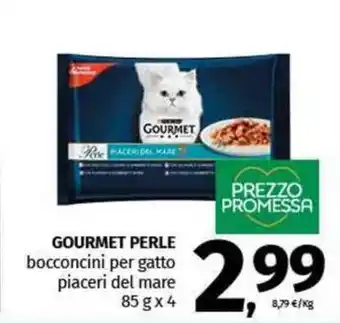 Pam GOURMET PERLE bocconcini per gatto piaceri del mare offerta