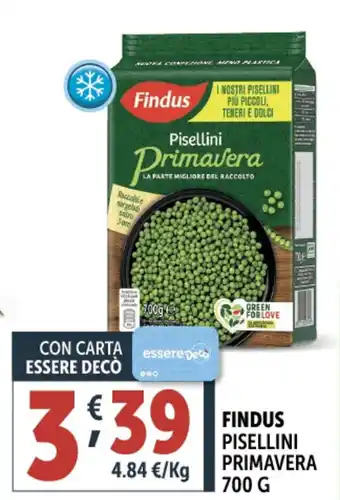 Deco Supermercati Findus pisellini primavera offerta