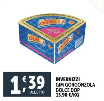 Deco Supermercati Invernizzi gim gorgonzola dolce dop offerta