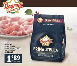 Deco Supermercati Negroni prima stella prosciutto cotto 100% italiano offerta