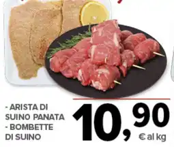 Todis -arista di suino panata - bombette di suino offerta