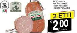 Todis Mortadella la nostrana con pistacchi - senza pistacchi 2 etti offerta