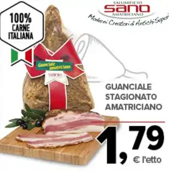 Todis Guanciale stagionato amatriciano offerta