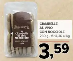 Todis Ciambelle al vino con nocciole offerta