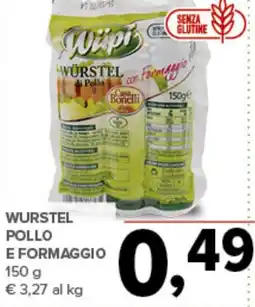 Todis Würstel pello e formaggio offerta