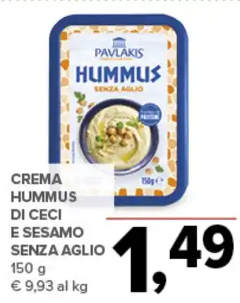 Todis Crema hummus di ceci e sesamo senza  aglio offerta