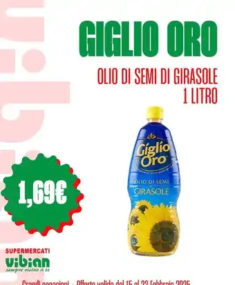 Vibian GIGLIO ORO Olio di semi di girasole offerta