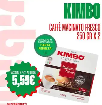 Vibian KIMBO Caffè macinato fresco offerta