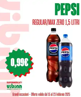 Vibian PEPSI Regular/max zero offerta