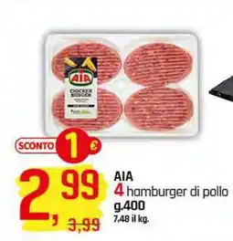 Famila Superstore AIA 4 hamburger di pollo offerta