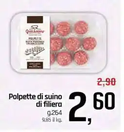 Famila Superstore Polpette di suino di filiera offerta