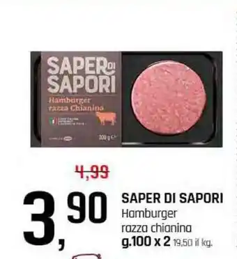 Famila Superstore SAPER DI SAPORI Hamburger razza chianina offerta