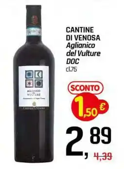 Famila Superstore CANTINE DI VENOSA aglianico del vulture doc offerta