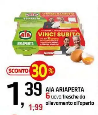 Famila Superstore AIA ARIAPERTA 6 uova fresche da allevamento all'aperto offerta