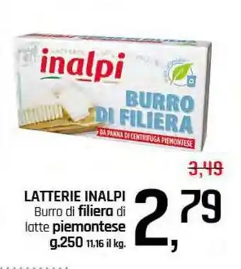 Famila Superstore LATTERIE INALPI Burro di filiera di latte piemontese offerta