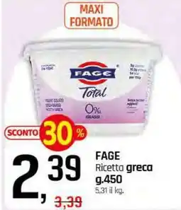 Famila Superstore FAGE Ricetta greca offerta