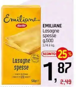 Famila Superstore EMILIANE Lasagne spesse offerta