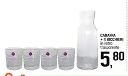 Famila Superstore Caraffa +4 bicchieri offerta