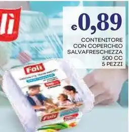 Pilato FOLI Contenitore con coperchio salvafreschezza offerta