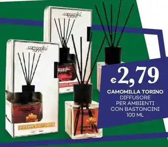 Pilato CAMOMILLA TORINO Diffusore per ambienti con bastoncini offerta