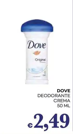 Pilato DOVE Deodorante crema offerta