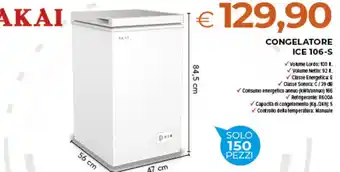 Todis AKAI Congelatore ice 106-s offerta