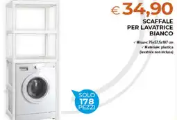 Todis Scaffale per lavatrice bianco offerta