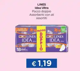 Acqua & Sapone LINES Idea Ultra Pacco doppio Assorbenti con ali assortiti offerta