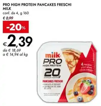 Bennet Pro high protein pancakes freschi milk offerta