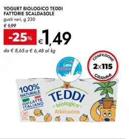 Bennet Yogurt biologico teddi fattorie scaldasole offerta