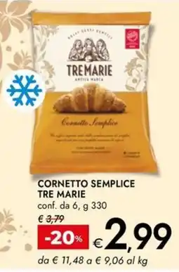 Bennet Cornetto semplice TRE MARIE offerta