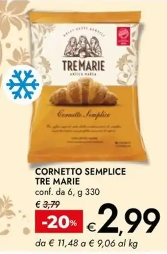 Bennet Cornetto semplice TRE MARIE offerta