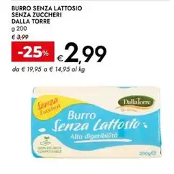 Bennet Burro senza lattosio senza zuccheri DALLA TORRE offerta