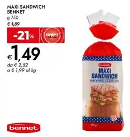 Bennet Maxi sandwich BENNET offerta