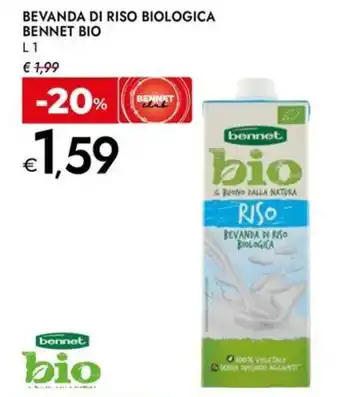 Bennet Bevanda di riso biologica BENNET BIO offerta