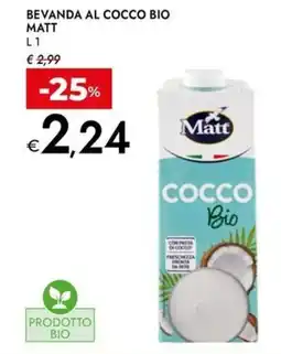 Bennet Bevanda al cocco bio MATT offerta