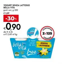 Bennet Yogurt senza lattosio BELLA VITA offerta