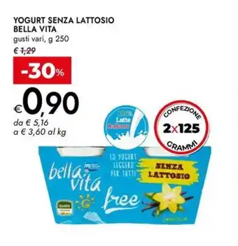 Bennet Yogurt senza lattosio BELLA VITA offerta