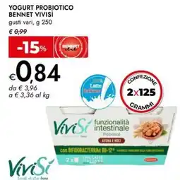 Bennet Yogurt probiotico BENNET VIVISÌ offerta