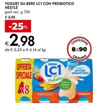 Bennet Yogurt da bere lc1 con probiotico NESTLE offerta