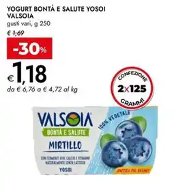 Bennet Yogurt bontà e salute yosoi VALSOIA offerta