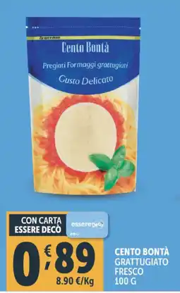 Deco Supermercati Cento bontà grattugiato fresco offerta