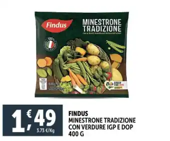 Deco Supermercati Findus minestrone tradizione con verdure igp e dop offerta